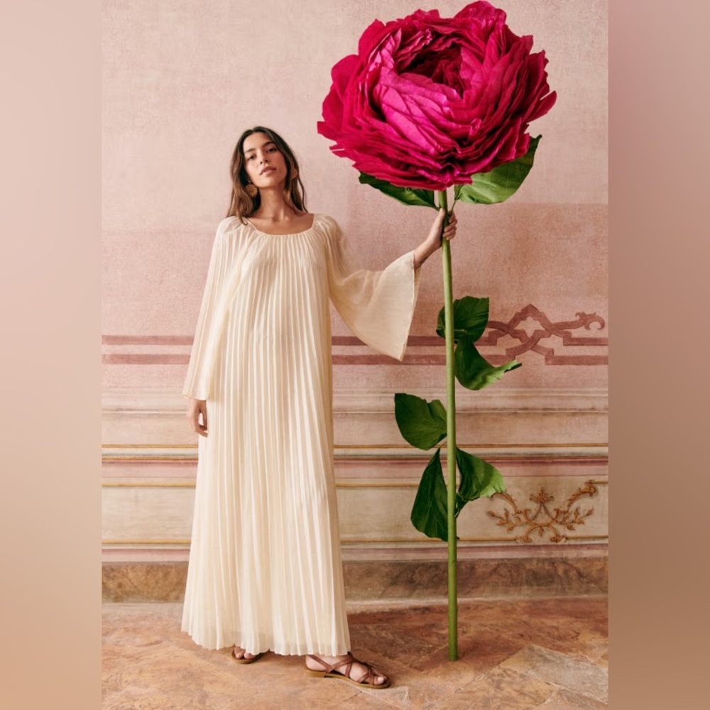 NWT Sezane Julietta Dress in Ecru
